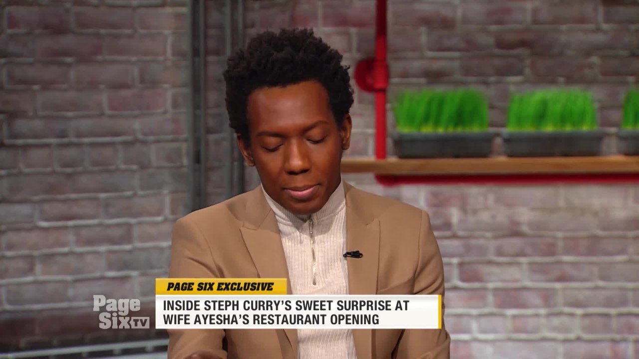 .@StephenCurry30 surprised his wife @ayeshacurry at the opening of her #InternationalSmoke restaurant, and the couple couldn't keep their eyes off each other! We'll tell you all about it on #PageSixTV!