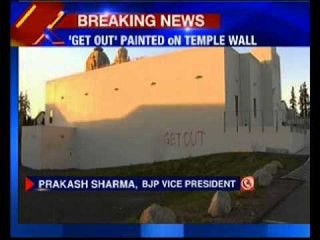 Temple vandalised with hate message in U.S