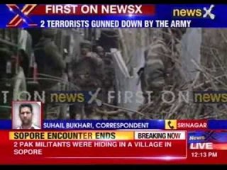 Скачать видео: Two terrorists killed in encounter in Jammu and Kashmir's Sopore