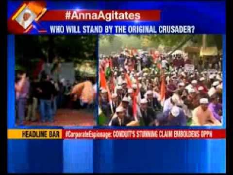 Live News: Anna Hazare Land Acquisition Protest at Jantar Mantar,New Delhi