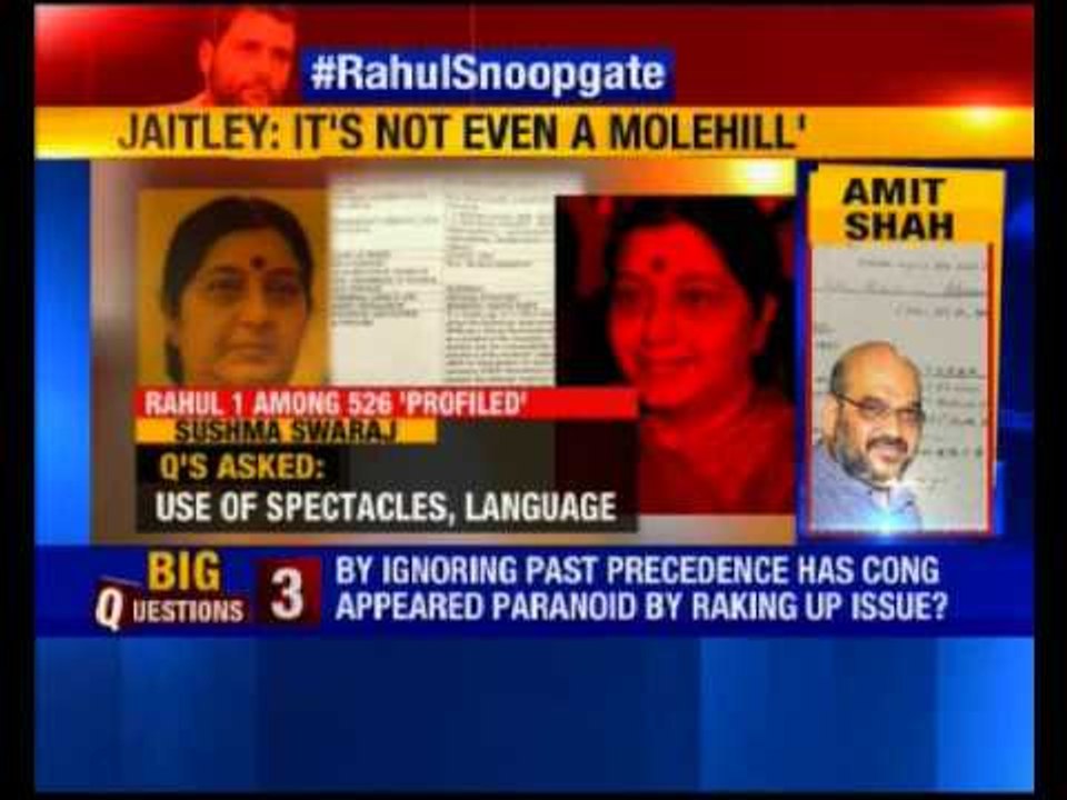 No snooping on Rahul, it is "transparent profiling", says Arun Jaitley