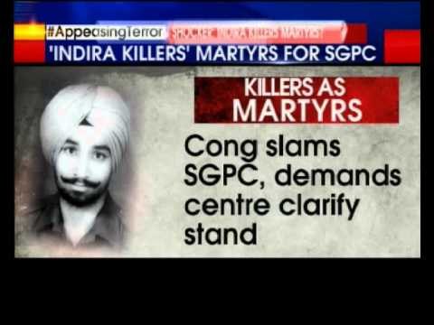 Indira Gandhi's killers are celebrated as martyrs, Congress slams SGPC calender