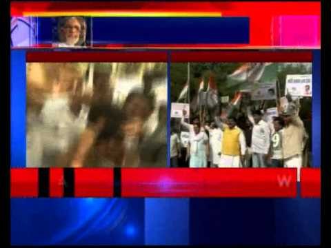 Congress workers protest outside Giriraj’s residence