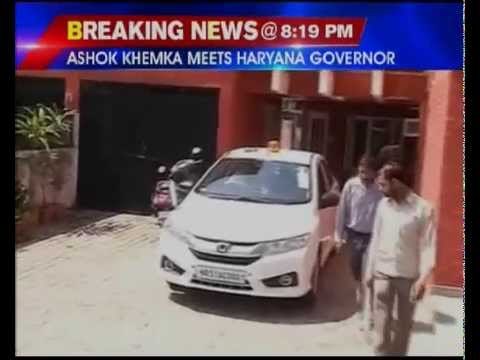 Transferred IAS officer Ashok Khemka meets Haryana governor