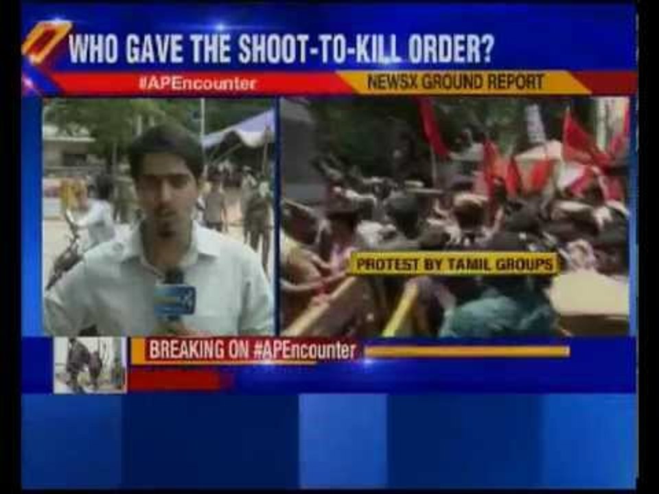 Andhra Pradesh encounter: Protest outside Andhra association in Chennai