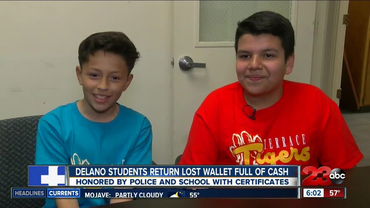 Delano students return lost wallet full of cash