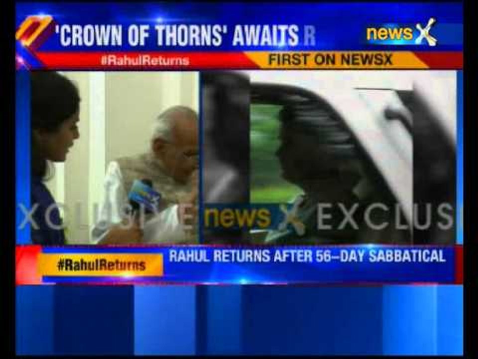 Congress VP Rahul Gandhi finally returns