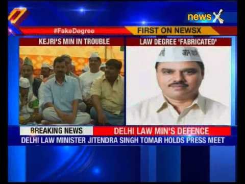 AAP MLA Jitender Singh Tomar denies fake certificate charge: opposition demand resignation