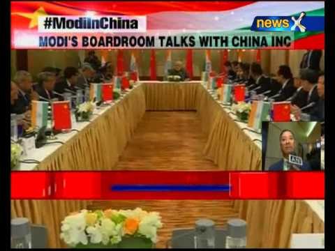 Prime Minister Narendra Modi meets top Chinese CEOs in Shanghai