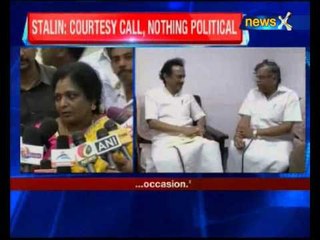 MK Stalin meets BJP's Soundarajan for 'Wedding Invite
