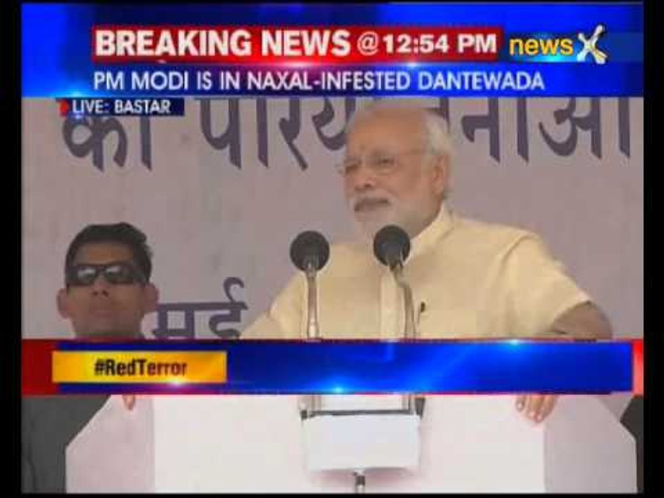 PM Narendra Modi on his maiden visit to Chhattisgarh's Maoist-hit Dantewada