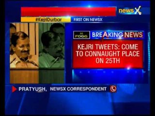 Arvind Kejriwal's Janta Darbar in Connaught Place on 25th May
