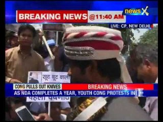 Youth Congress takes out ‘baraat’ on streets to protest one year of NDA rule