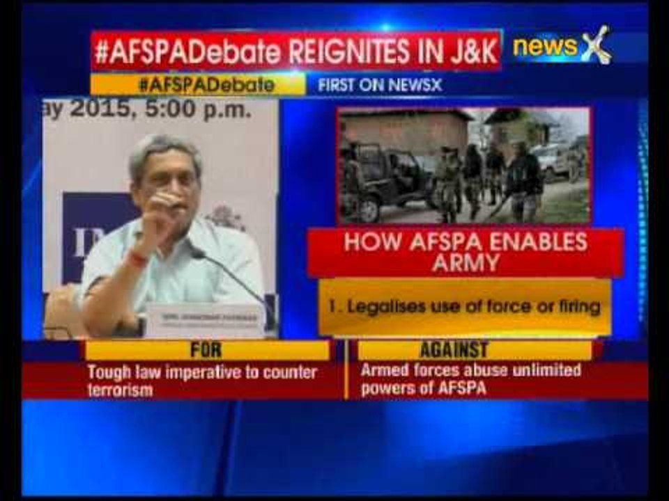 AFSPA mandatory for J&K: Parrikar