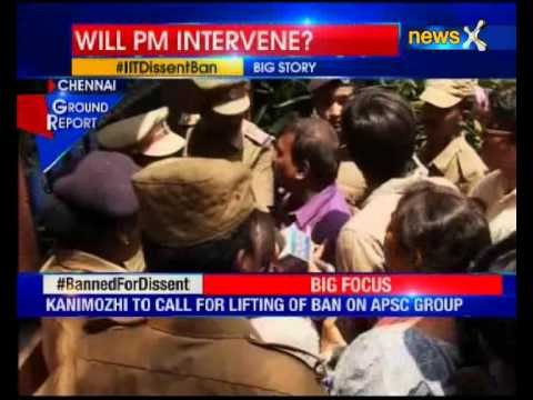 Protesters, police clash outside IIT-Madras over ban on students' group