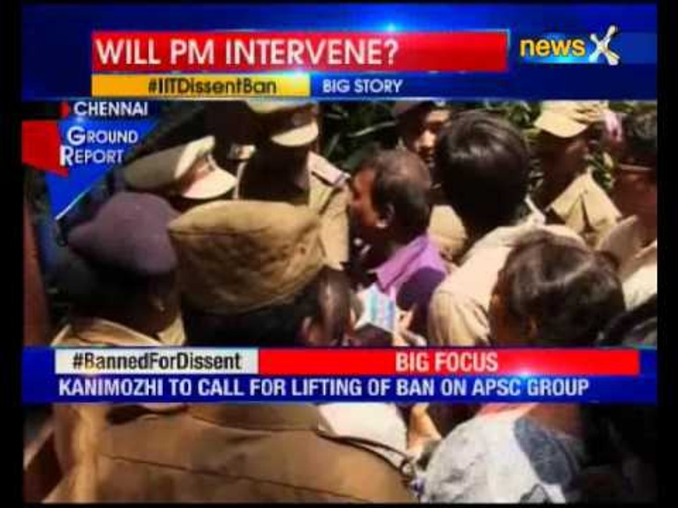 Protesters, police clash outside IIT-Madras ove...