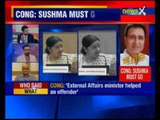 BJP defends Sushma Swaraj over Lalit Modi visa issue; Oppn demands minister's resignation