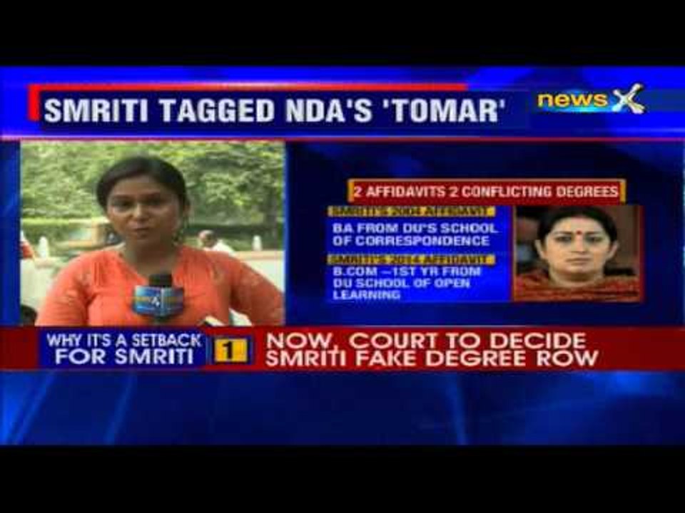 Home Minister Rajnath Singh evades questions over Union HRD Minister Smriti Irani's fake degree case