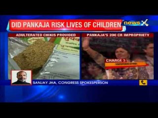 Pankaja Munde being accused providing adulterated Chikkis at inflated rates