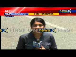 NSUI protests outside Smriti Irani’s residence