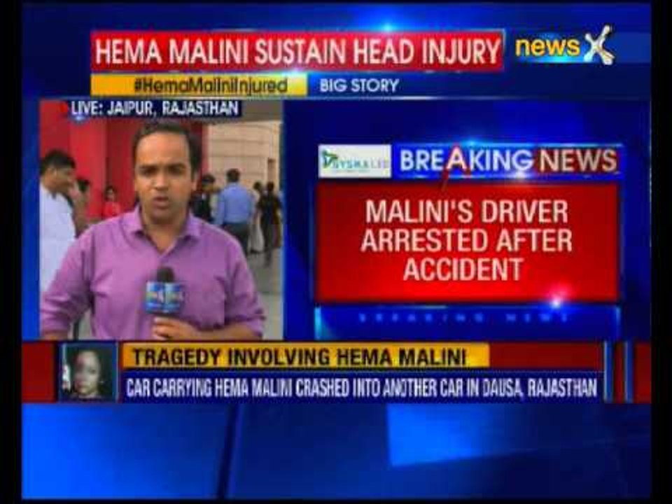 Hema Malini injured in a car accident, driver a...
