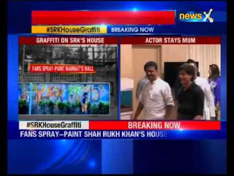 Shah Rukh Khan shocked after fan leaves graffiti on Mannat wall