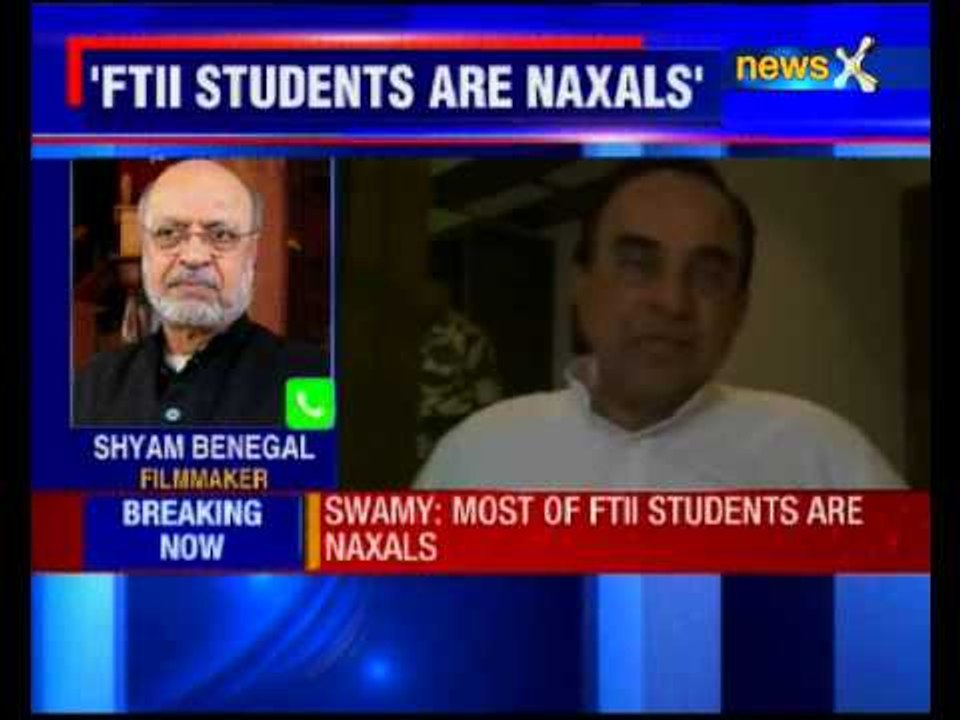 FTII Row: Most FTII students are Naxals, says Subramanian Swamy