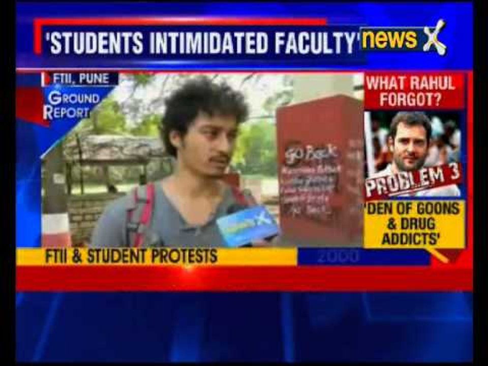 Row over Chauhan: Rahul backs protesting students at FTII