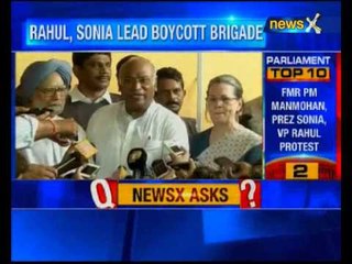 Murder of democracy, Sonia Gandhi says on suspension of Congress MPs
