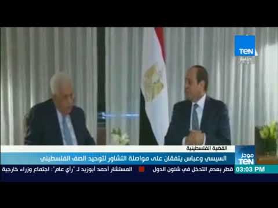 أخبارTeN - السيسي وعباس يتفقان على مواصلة التشاور لتوحيد الصف الفلسطيني