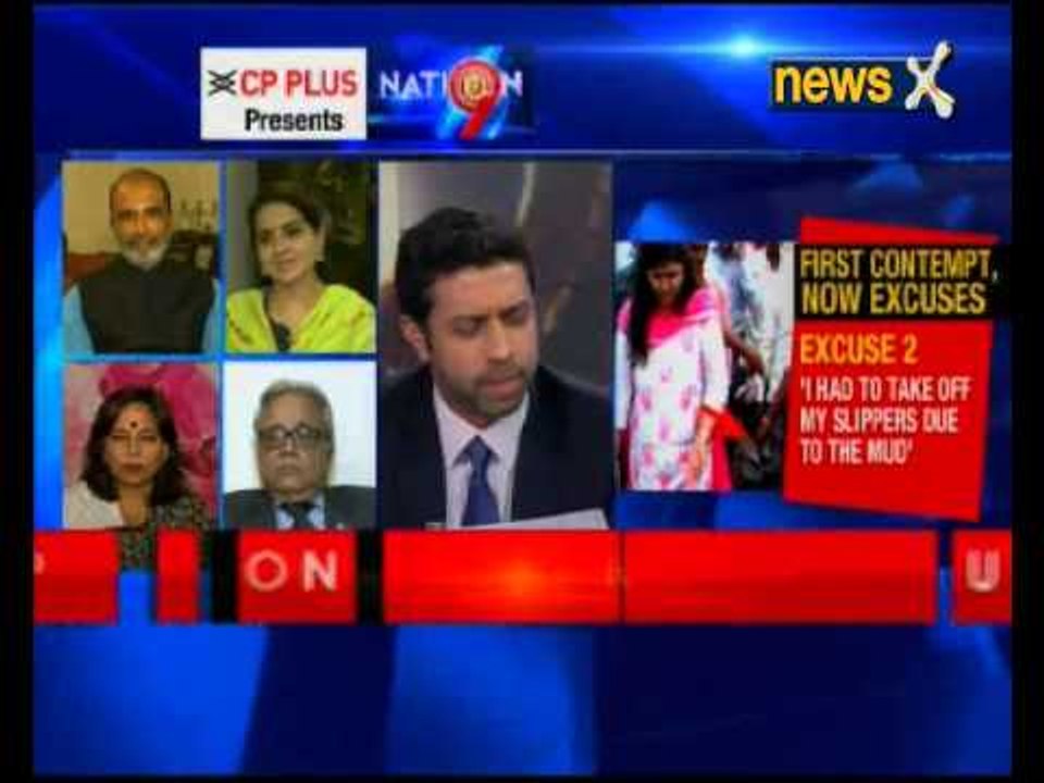Nation at 9: Maharashtra Minister Pankaja Munde walks, aide lugs her shoes