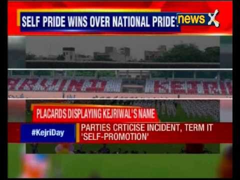 Delhi CM Arvind Kejriwal draws flak for displaying name at Independence Day event