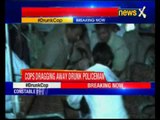 Drunk policeman on duty creates commotion at railway station in Uttar Pradesh