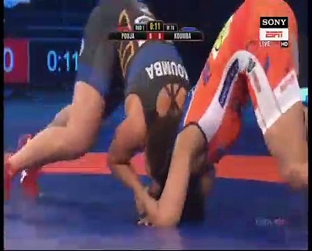 PWL 3 Day 8_ Pooja VS Koumba Larroque Pro Wrestling League at season 3 _Highlights