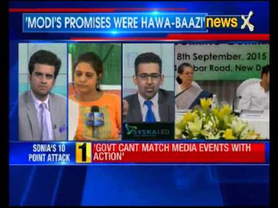 Sonia Gandhi attacks the Centre