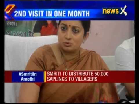 Smriti Irani's HRD ministry visit to Amethi, Congress lists posers for her