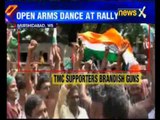 9MM Pistols brandished at TMC Rally in Murshidabad