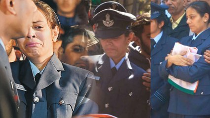 Surgical Strike 2: ಹುತಾತ್ಮ ಪೈಲಟ್ ಶವದೆದುರು ಕಲ್ಲಿನಂತೆ ನಿಂತ ಪತ್ನಿ,