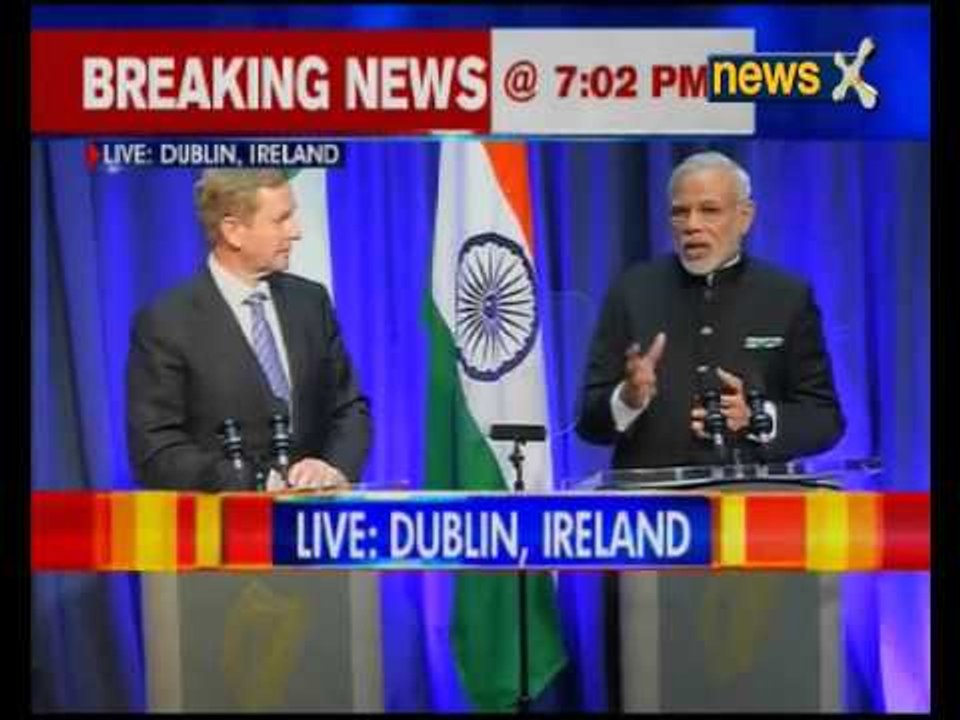 PM Narendra Modi and Irish PM at the Joint Press Statement in Dublin, Ireland