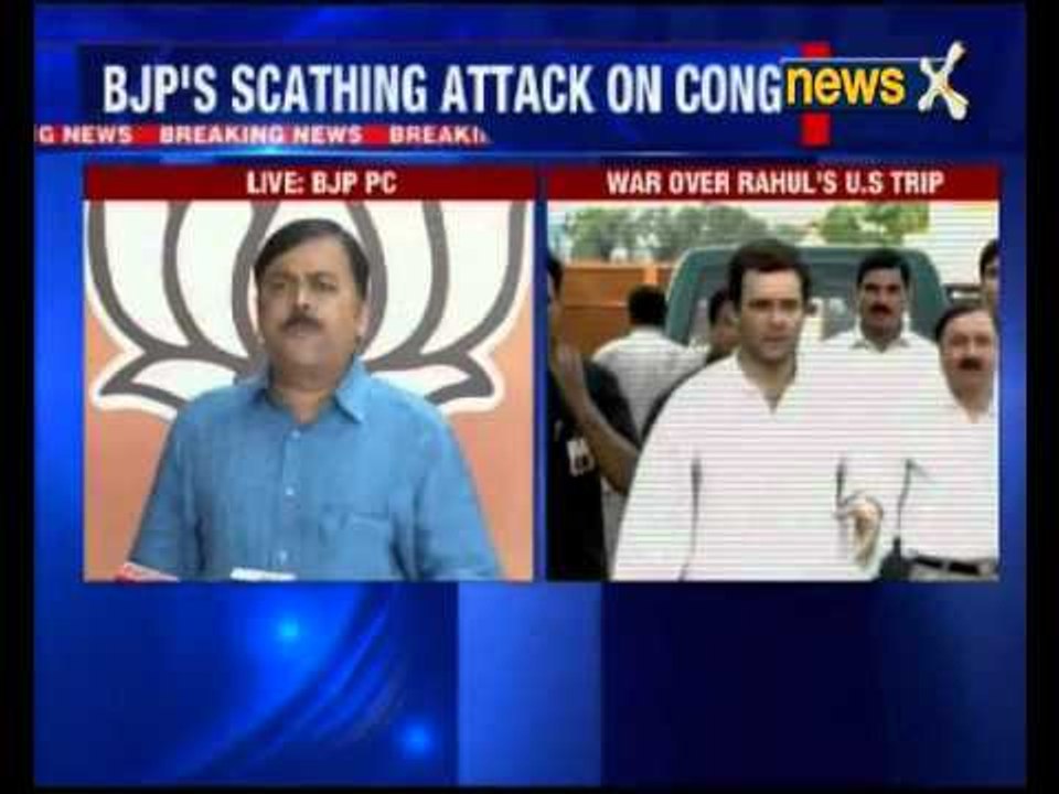 BJP attacks Rahul Gandhi's US trip