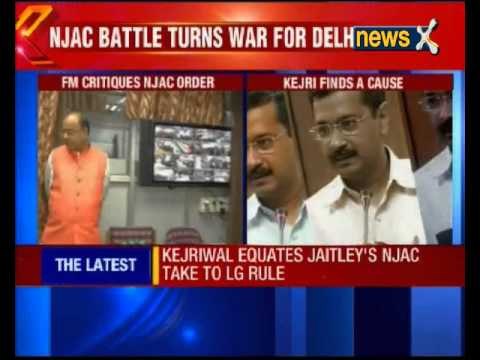 Delhi CM Arvind Kejriwal attacks centre using Finance Minister Arun Jaitley's NJAC blog