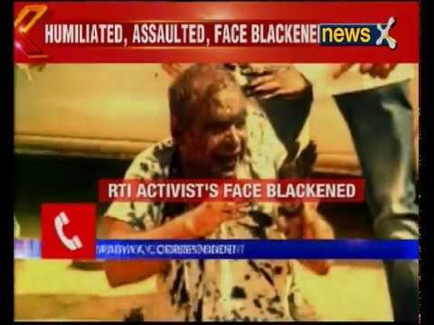 Shiv Sena supporters assaulted and blackened face of an RTI Activist in Latur