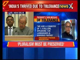 President Pranab Mukherjee again calls for preserving plural character of India