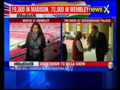 Prime Minister Narendra Modi reaches Buckingham Place to meet Queen Elizabeth II