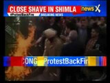Himachal Congress activists suffer burn injuries while trying to light PM Narendra Modi effigy