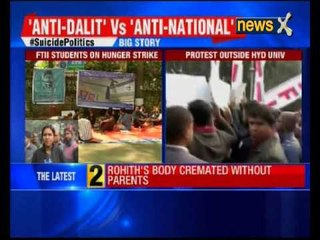 Rohith Vemula death: Protests continue at Hyderabad University ahead of Rahul visit