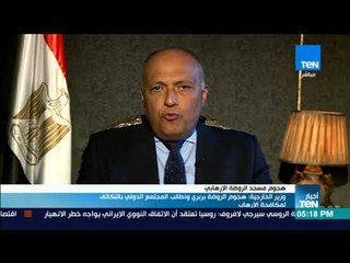 وزير الخارجية: هجوم الروضة بربري ونطالب المجتمع الدولي بالتكاتف لمكافحة الإرهاب