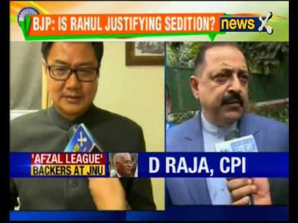 JNU Row: Is Rahul Gandhi justifying sedition, asks BJP