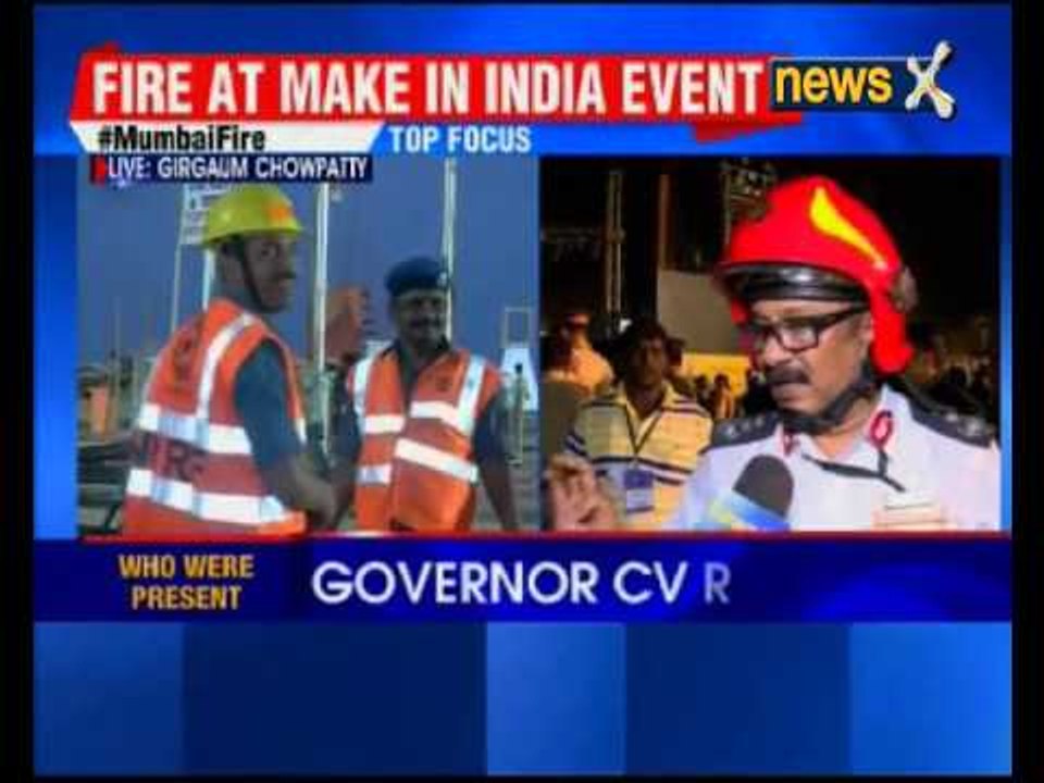 Massive fire at 'Make in India' event, Chief Mi...