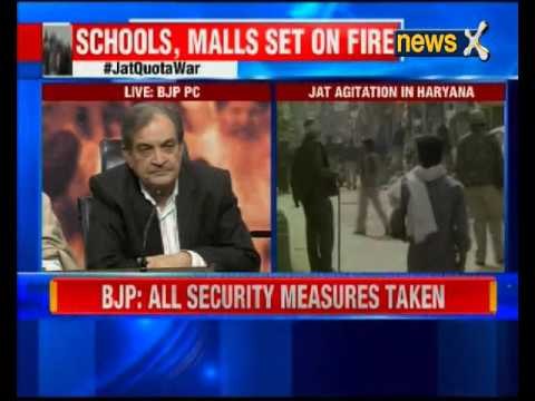 Jat quota agitation: BJP appeals for peace in press conference